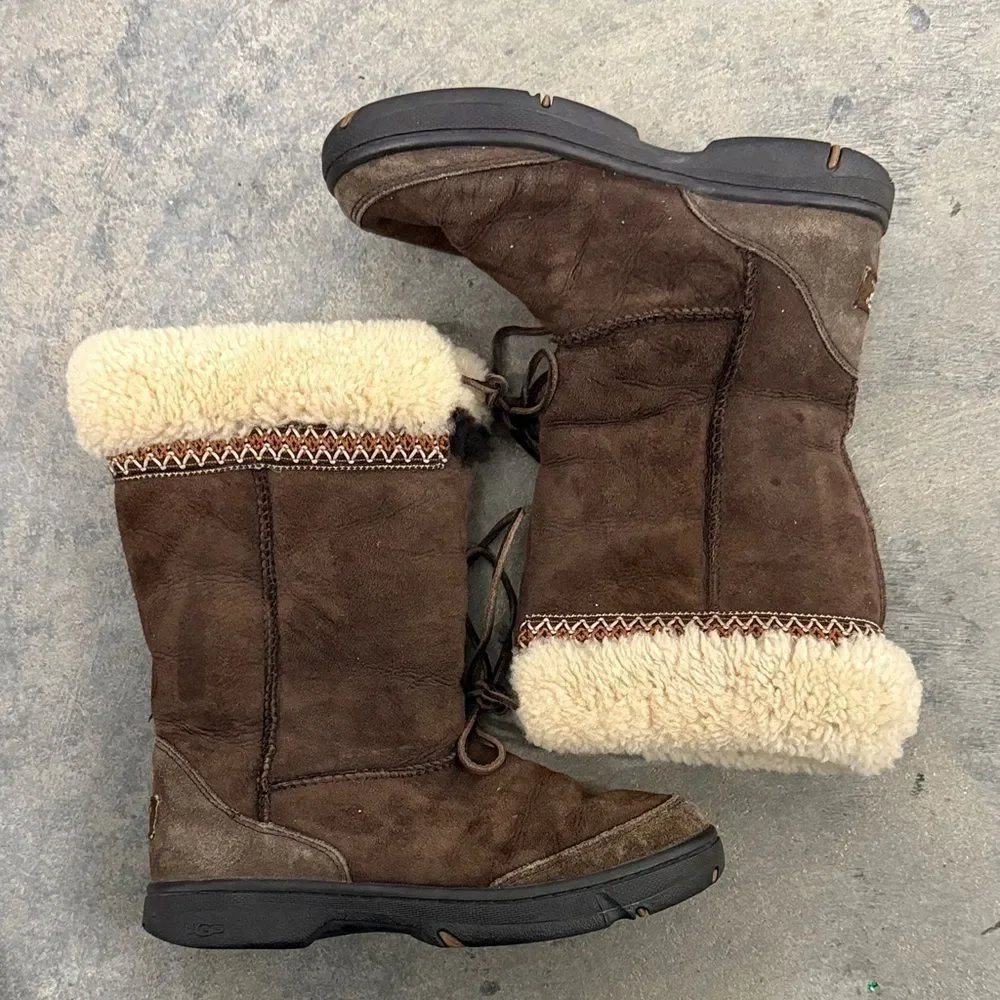 UGG Dark Brown Shearling Boots